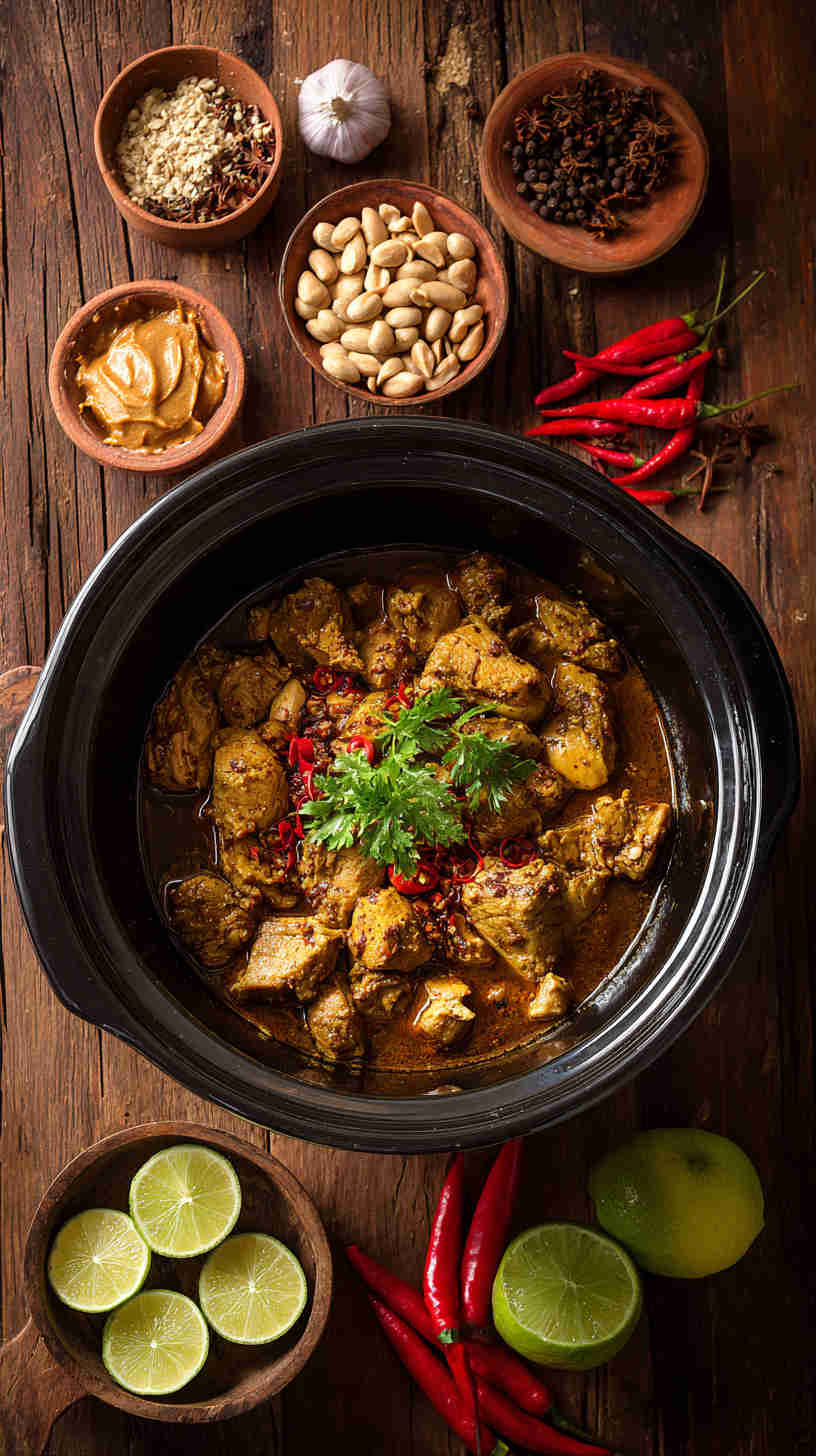 Crockpot Thai Peanut Chicken
