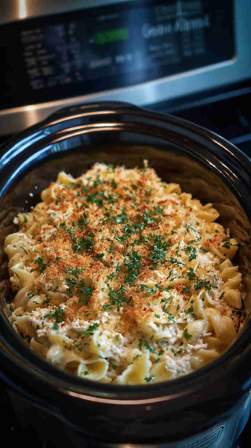 Crockpot Tuna Noodle Casserole