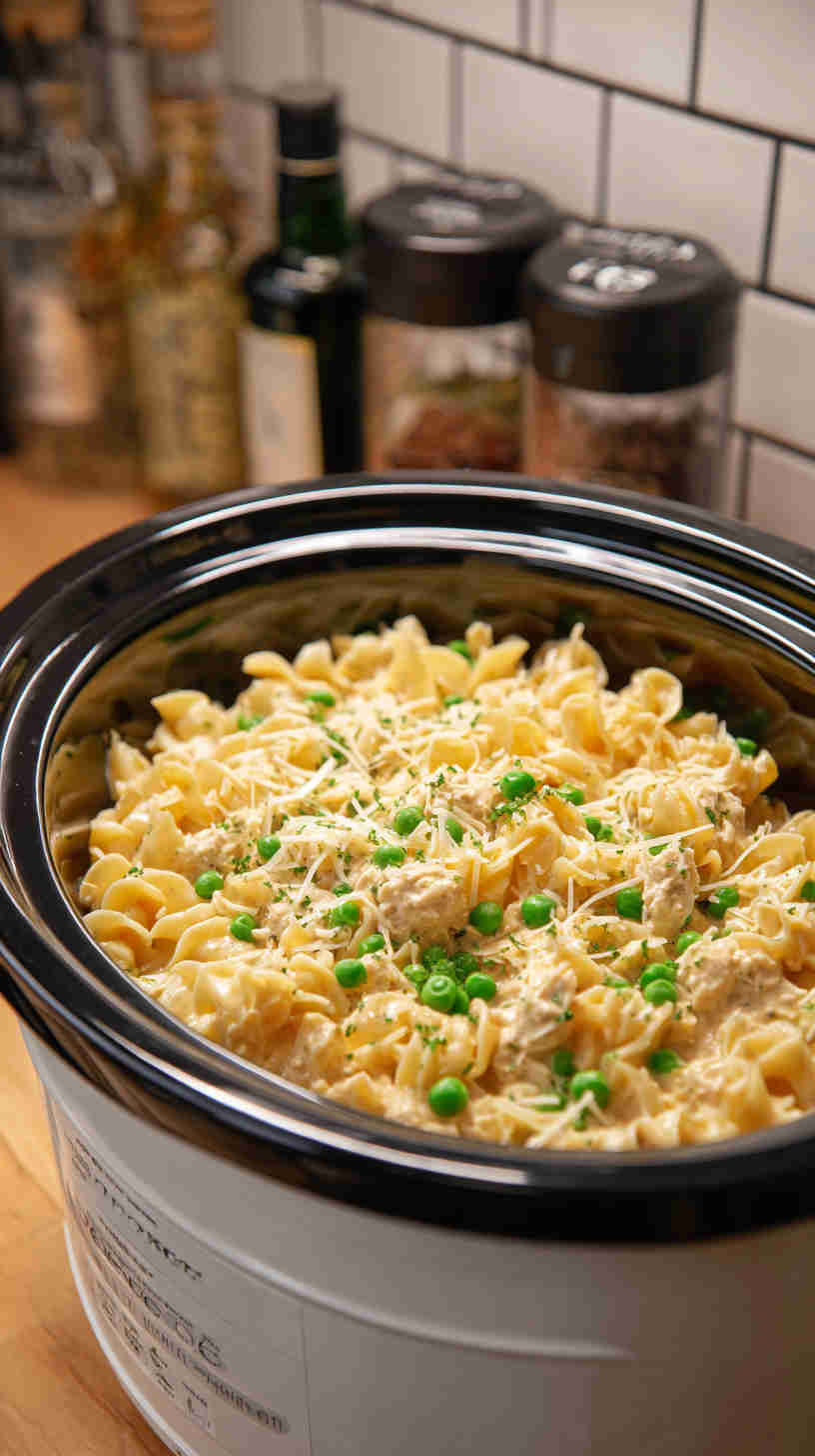 Crockpot Tuna Noodle Casserole