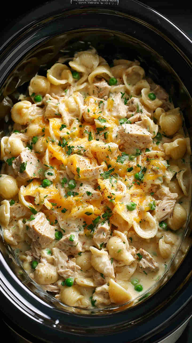 Crockpot Tuna Noodle Casserole