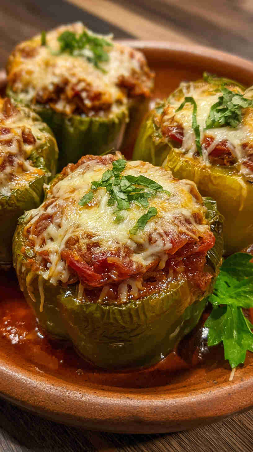 Crockpot Vegetarian Stuffed Peppers Casserole