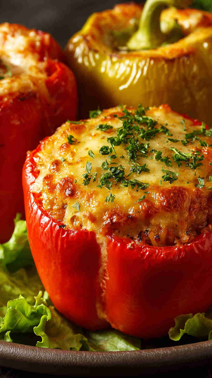 Crockpot Vegetarian Stuffed Peppers Casserole