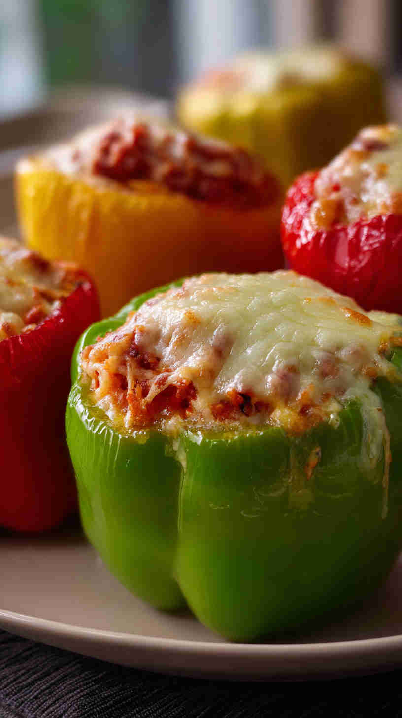 Crockpot Vegetarian Stuffed Peppers Casserole