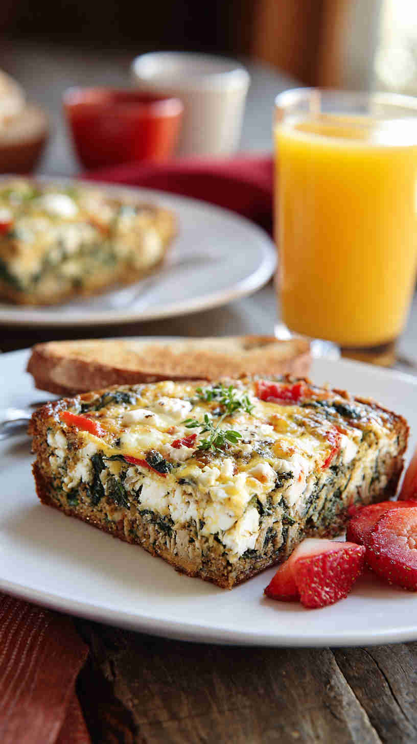 Crockpot Veggie and Feta Breakfast Casserole