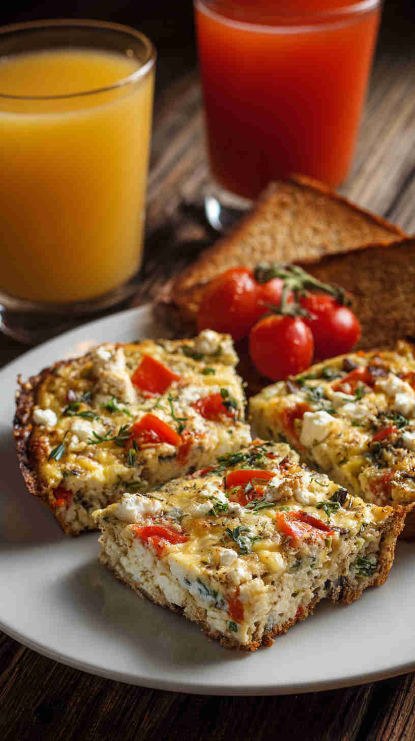 Crockpot Veggie and Feta Breakfast Casserole