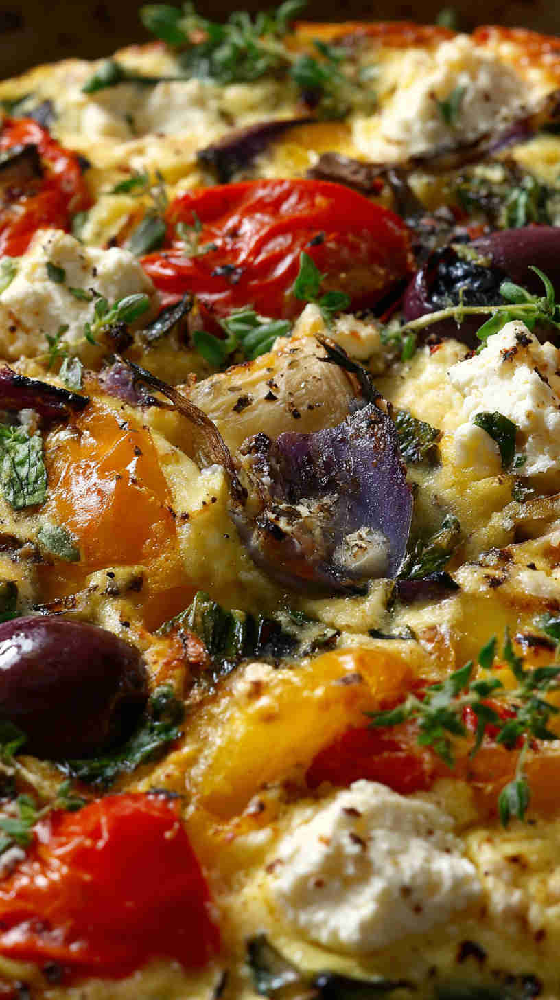 Crockpot Veggie and Feta Breakfast Casserole