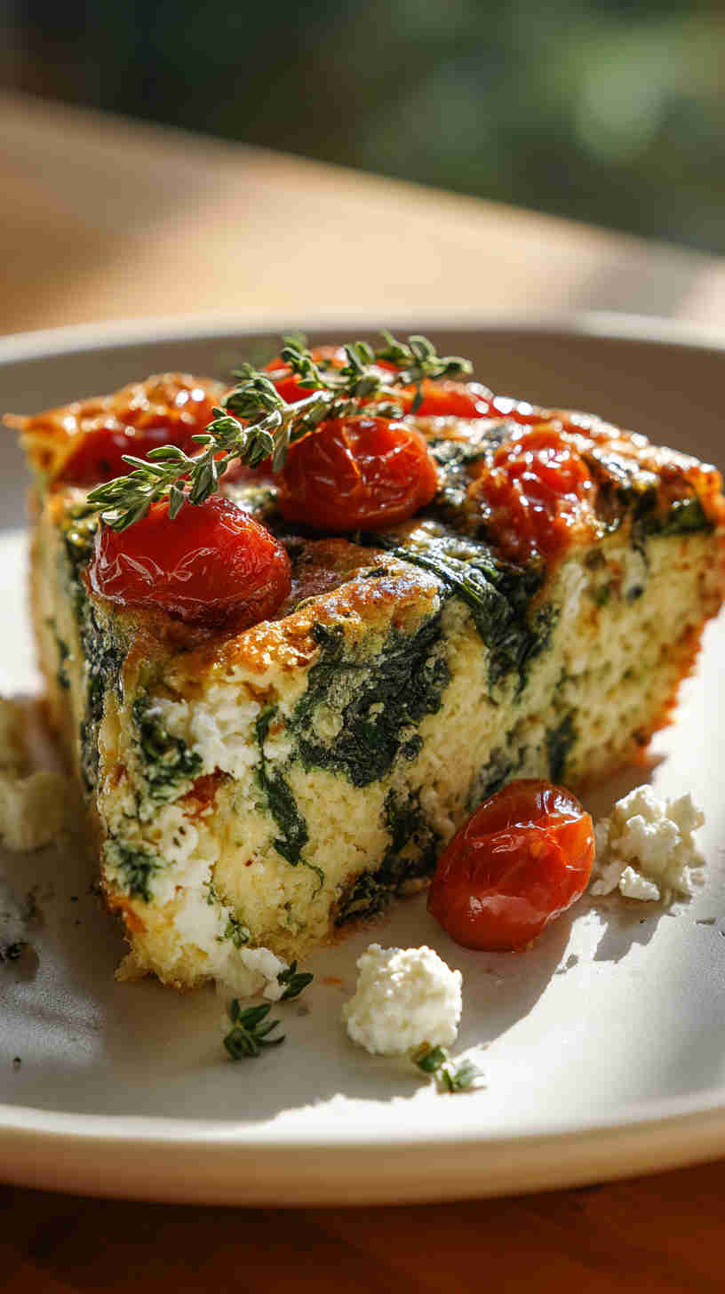Crockpot Veggie and Feta Breakfast Casserole