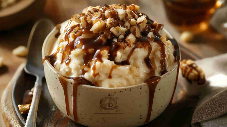 Decadent Slow Cooker Rice Pudding with Caramel Drizzle
