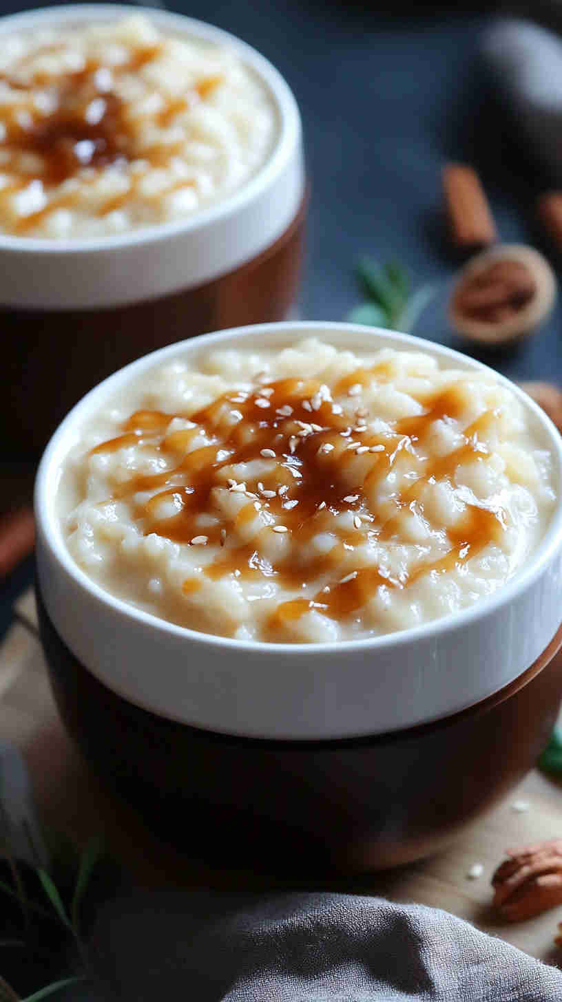 Decadent Slow Cooker Rice Pudding with Caramel Drizzle