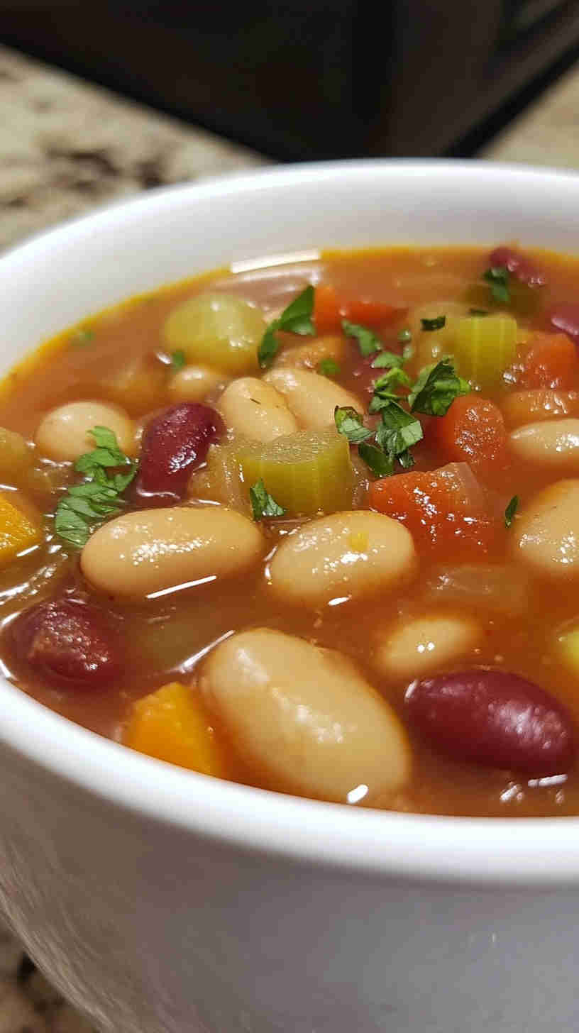 Deliciously Thick Crock Pot 15 Bean Soup