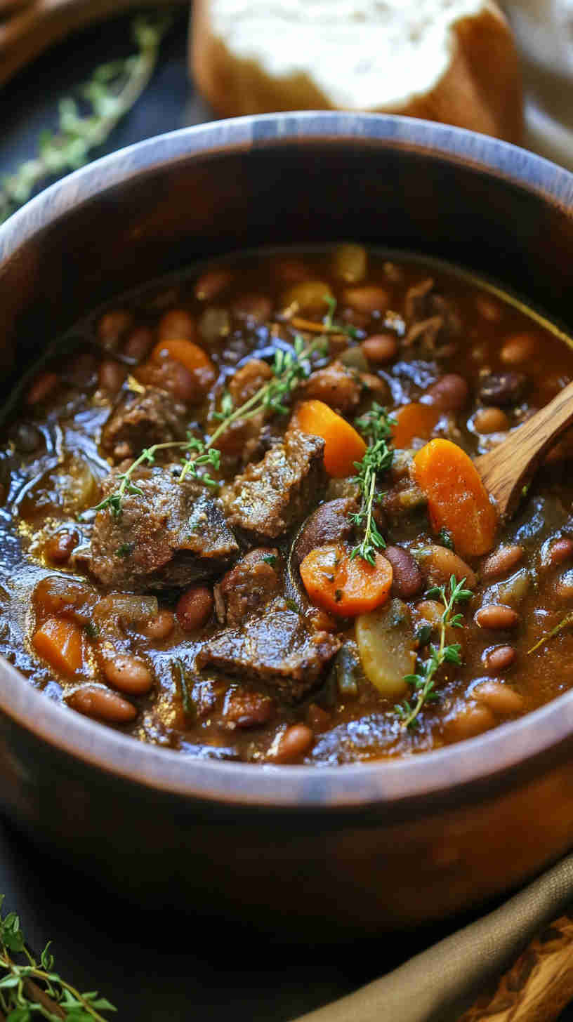 Deliciously Thick Crock Pot 15 Bean Soup
