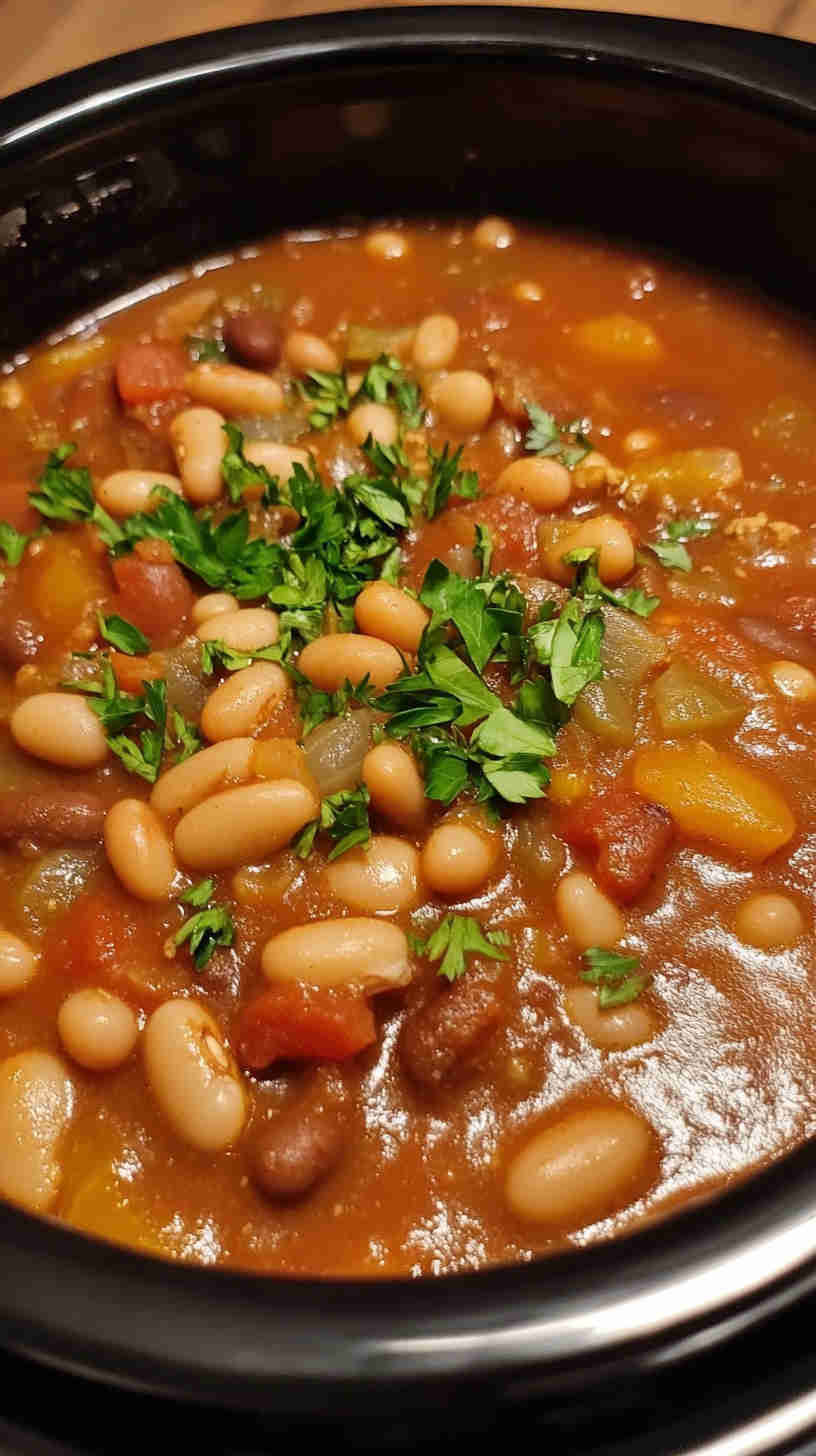 Deliciously Thick Crock Pot 15 Bean Soup