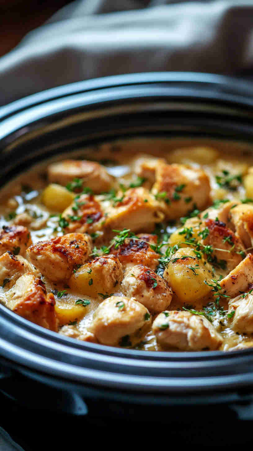 Easy & Comforting Slow Cooker Chicken Casserole
