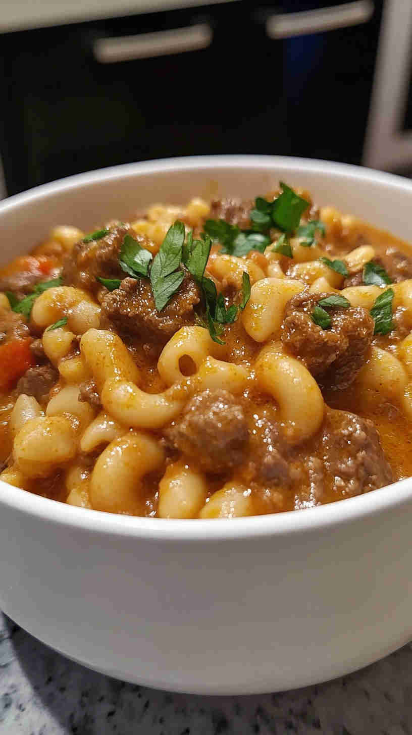 Easy Crockpot Beef Goulash
