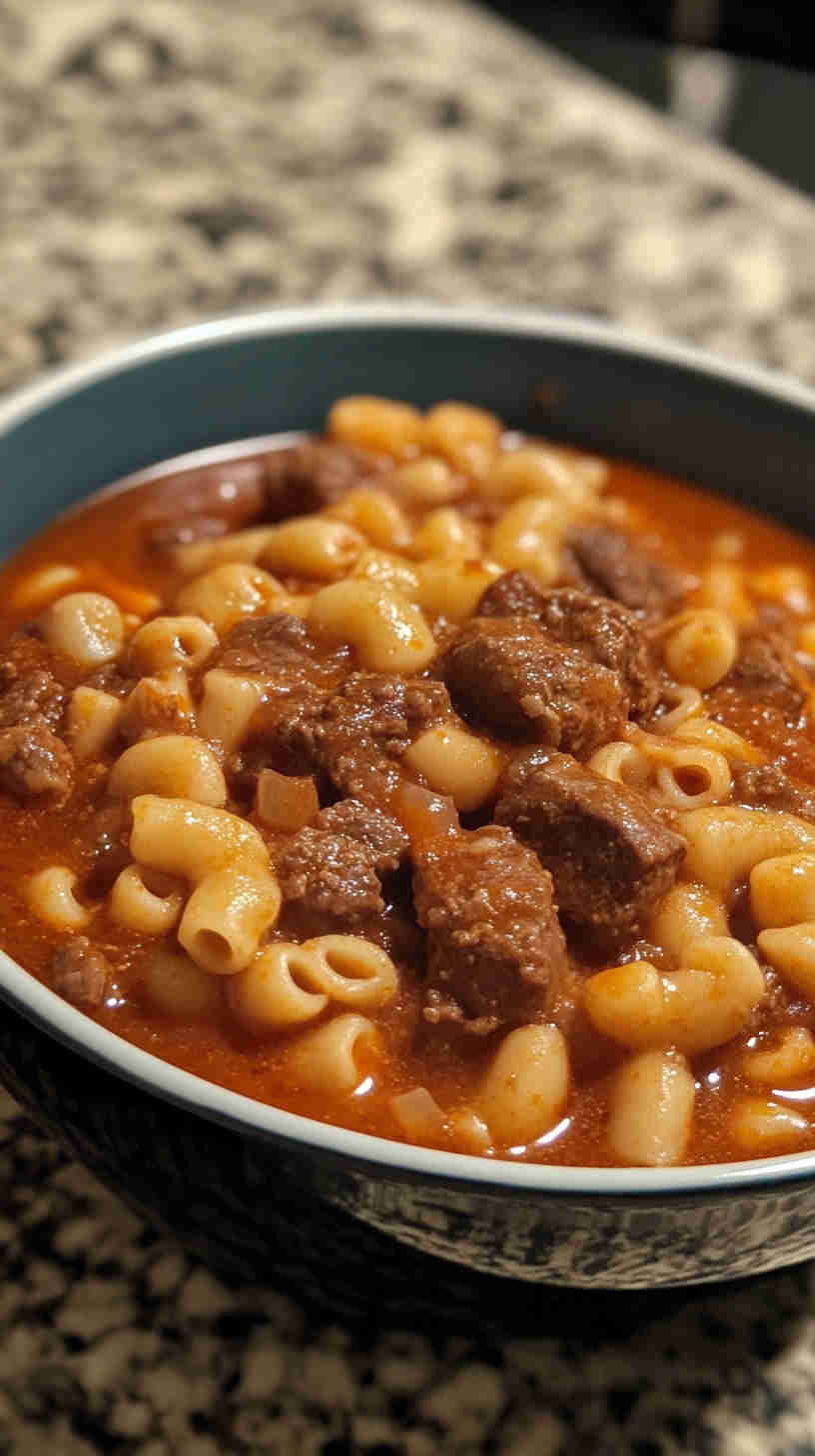 Easy Crockpot Beef Goulash