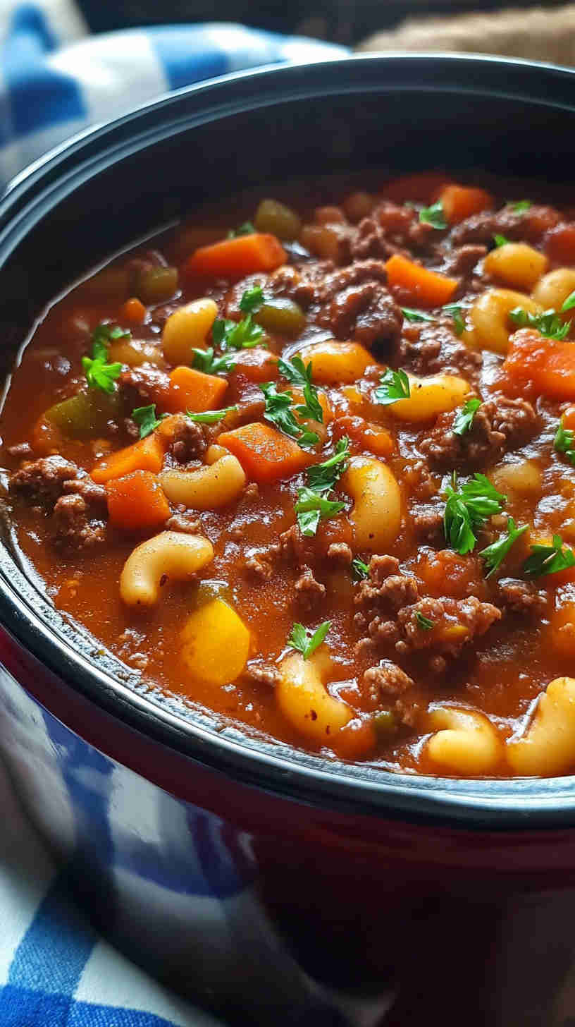 Easy Crockpot Beef Goulash