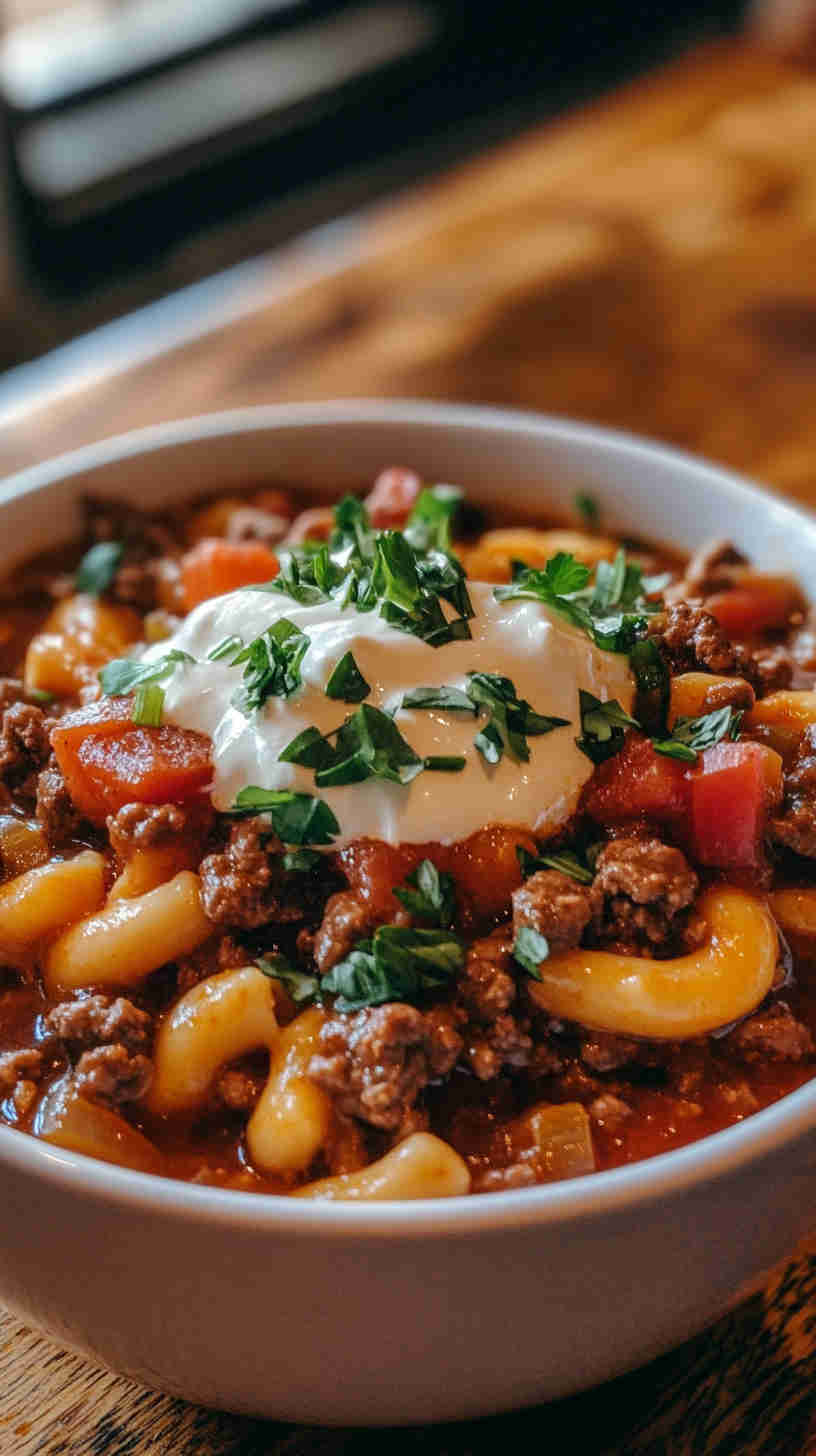 Easy Crockpot Beef Goulash