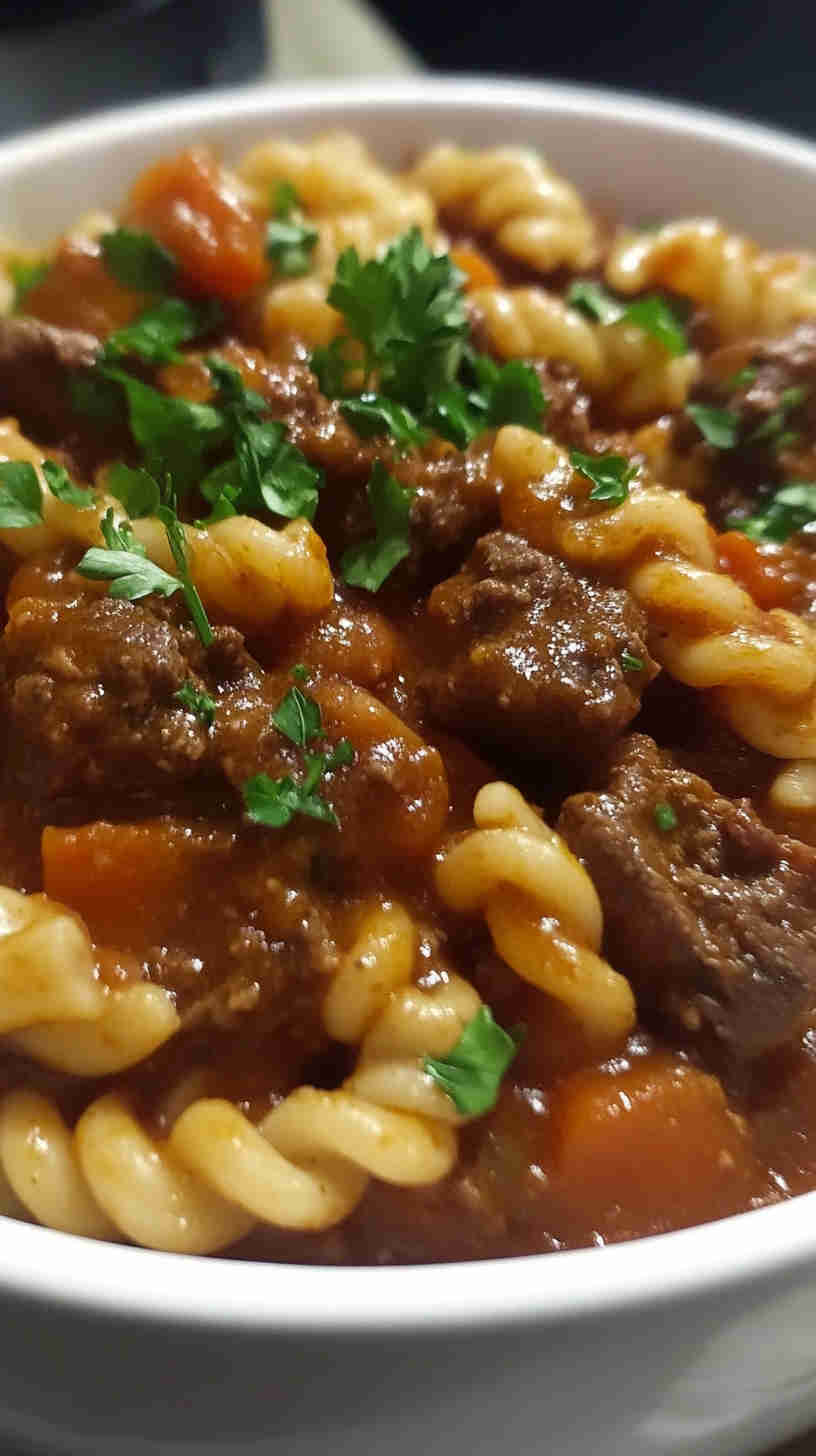 Easy Crockpot Beef Goulash