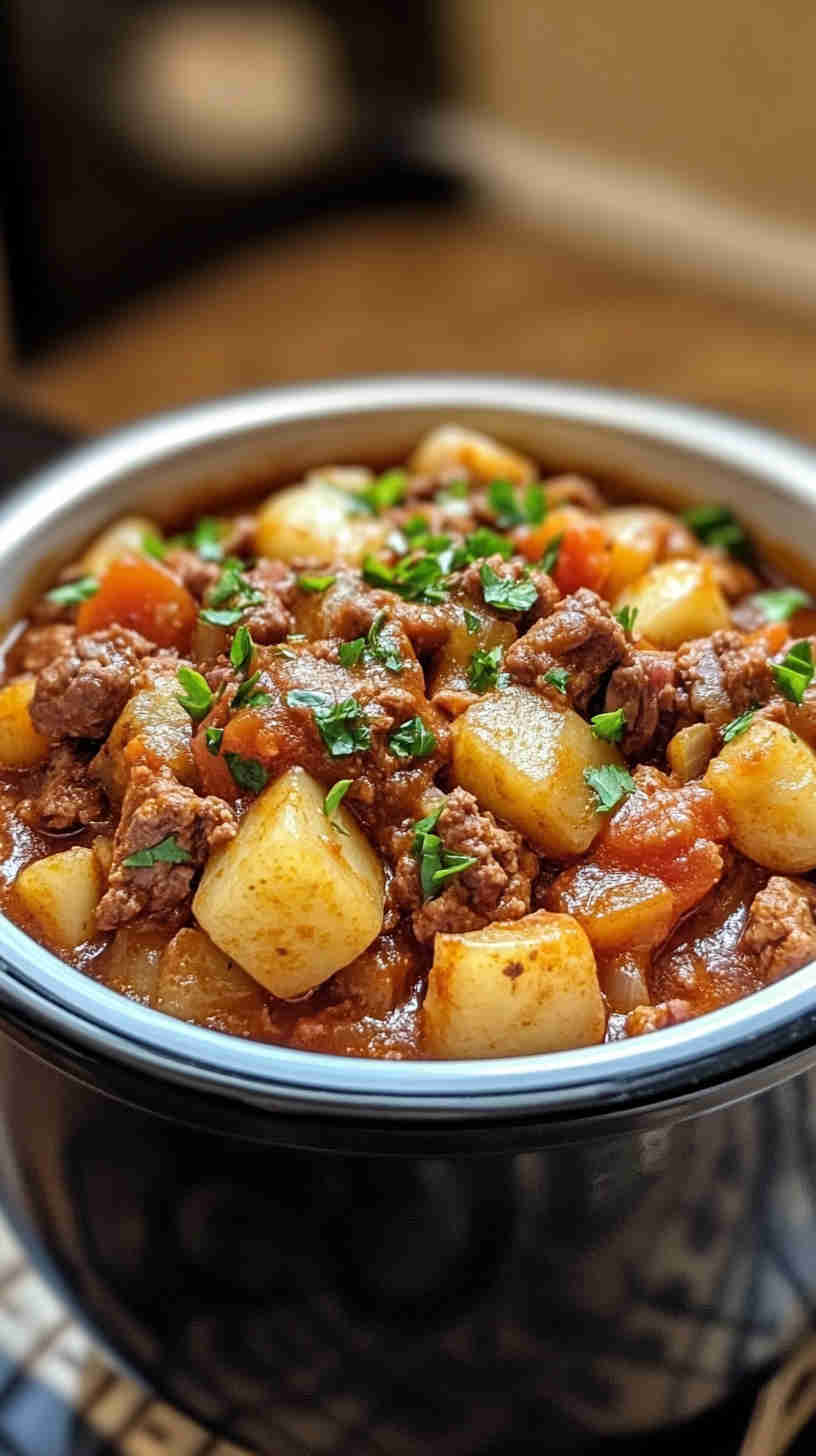 Easy Crockpot Beef Goulash