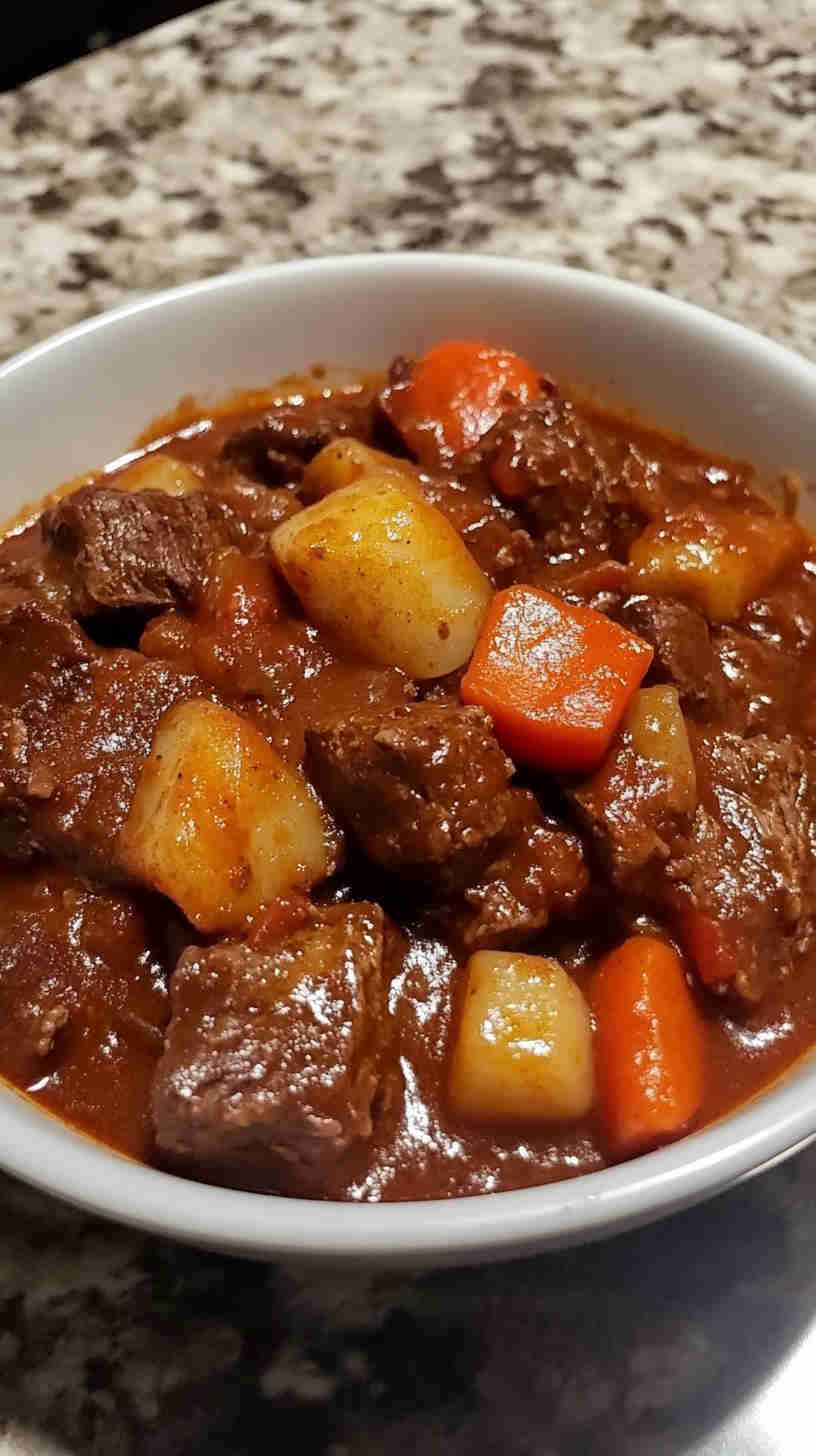 Easy Crockpot Beef Goulash