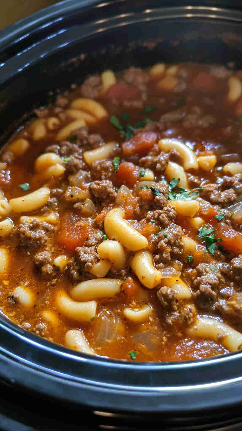 Easy Crockpot Beef Goulash