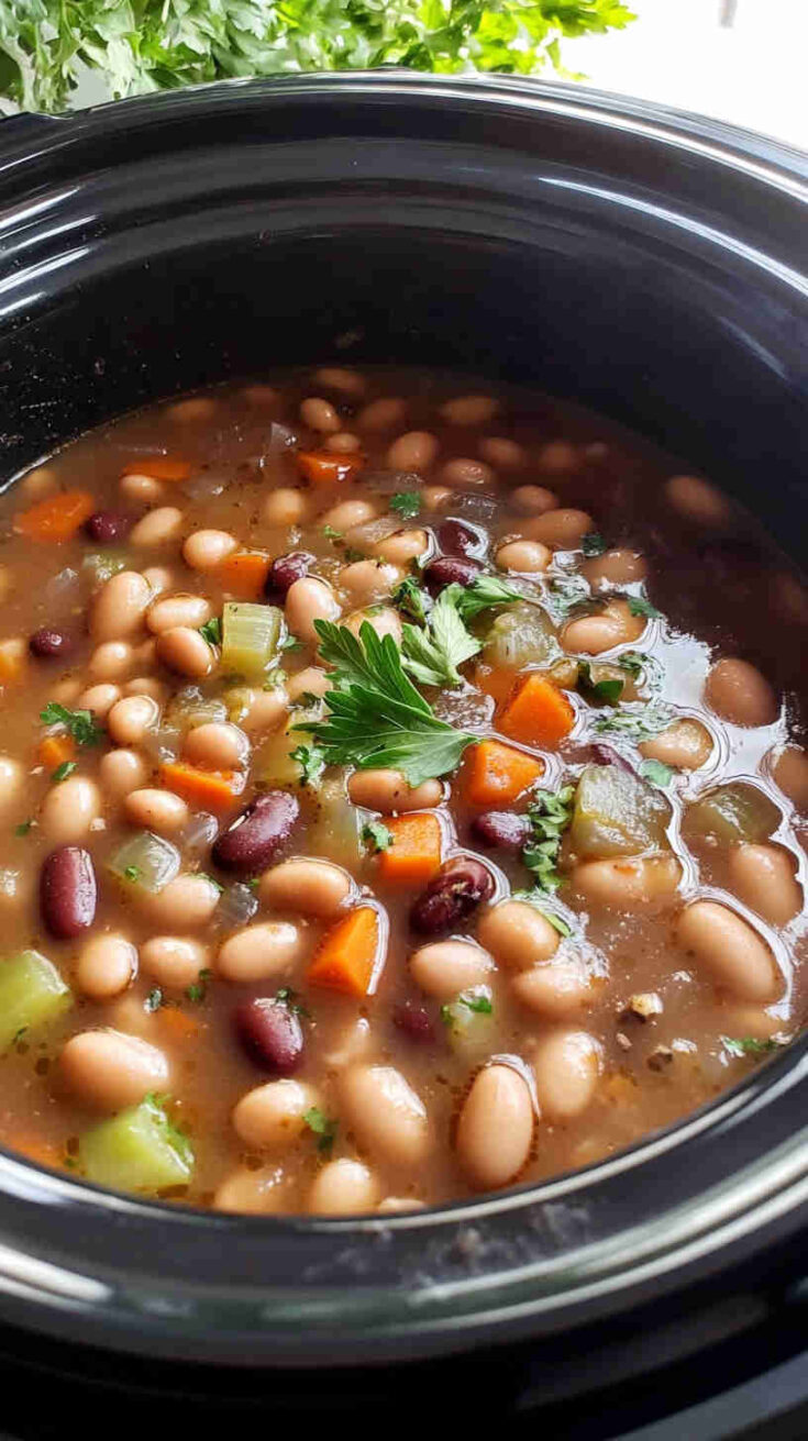 Easy Slow Cooker 15 Bean Soup