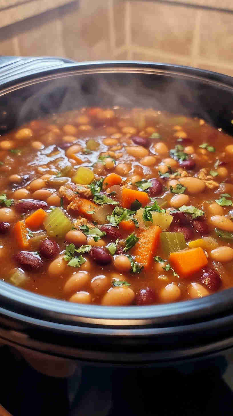 Easy Slow Cooker 15 Bean Soup