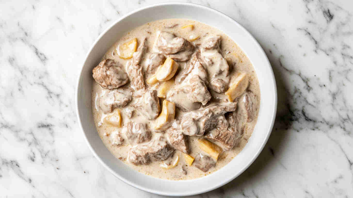 Easy Slow Cooker Beef Stroganoff