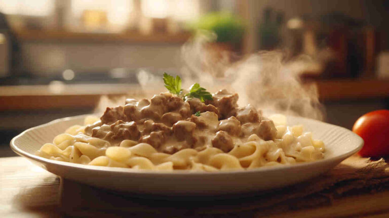 Family Favorite Crock Pot Beef Stroganoff