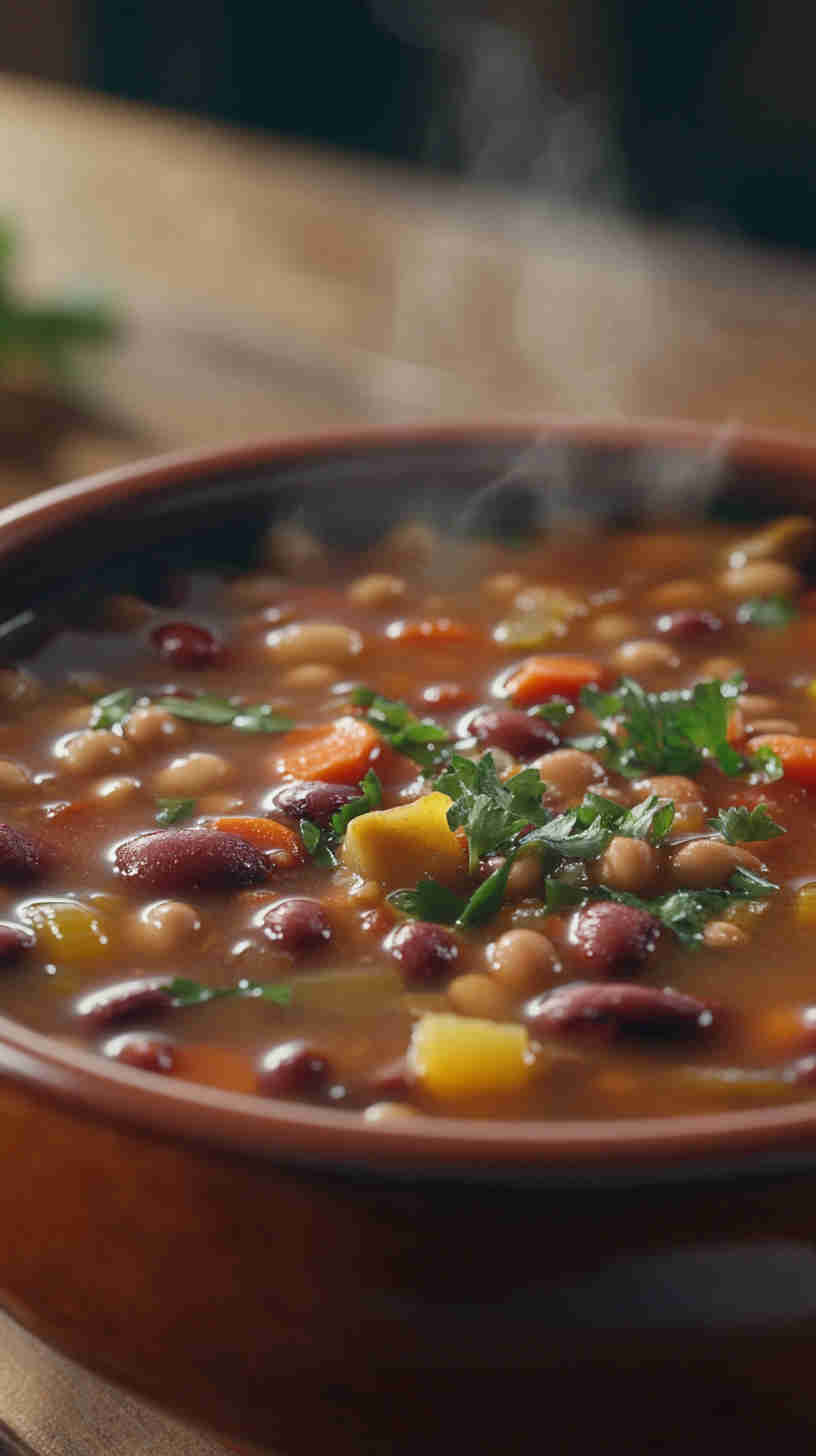 Flavorful 15 Bean Soup for the Slow Cooker