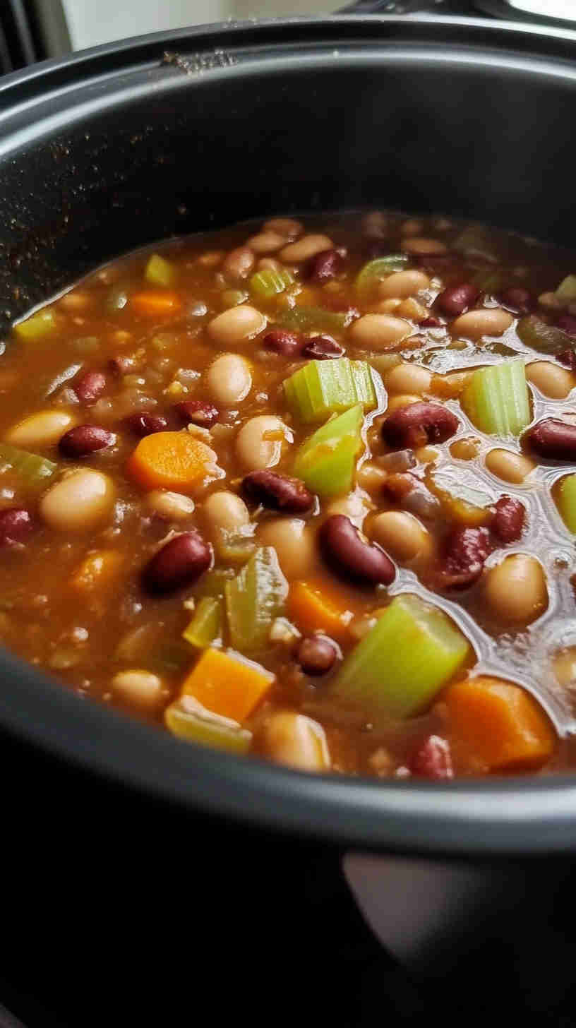 Flavorful 15 Bean Soup for the Slow Cooker