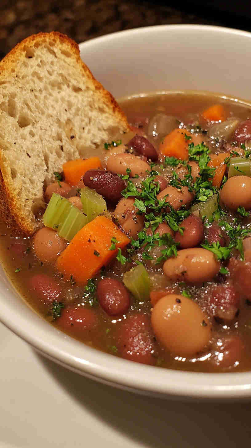 Flavorful 15 Bean Soup for the Slow Cooker