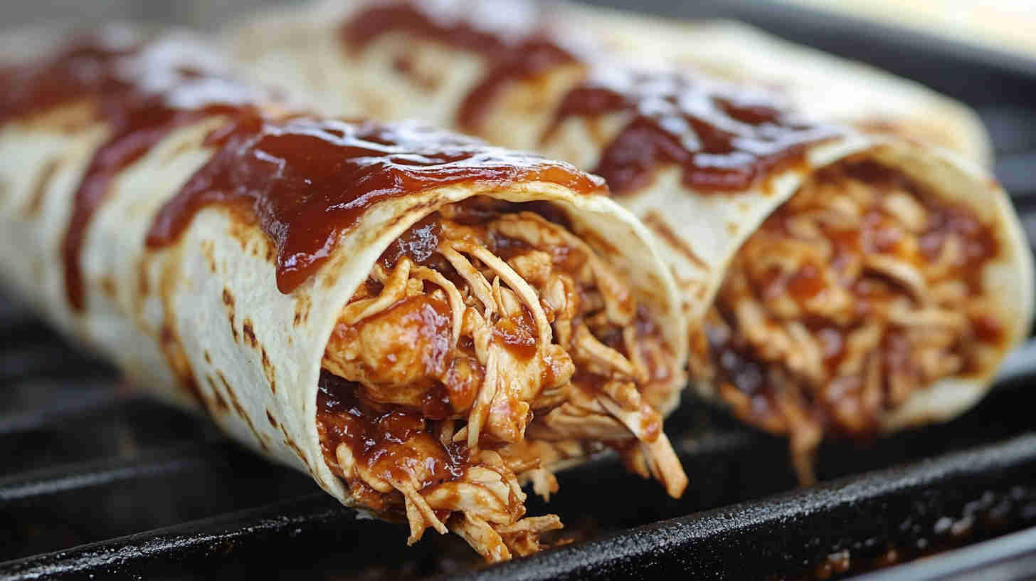 Grilled BBQ Pulled Chicken Wraps