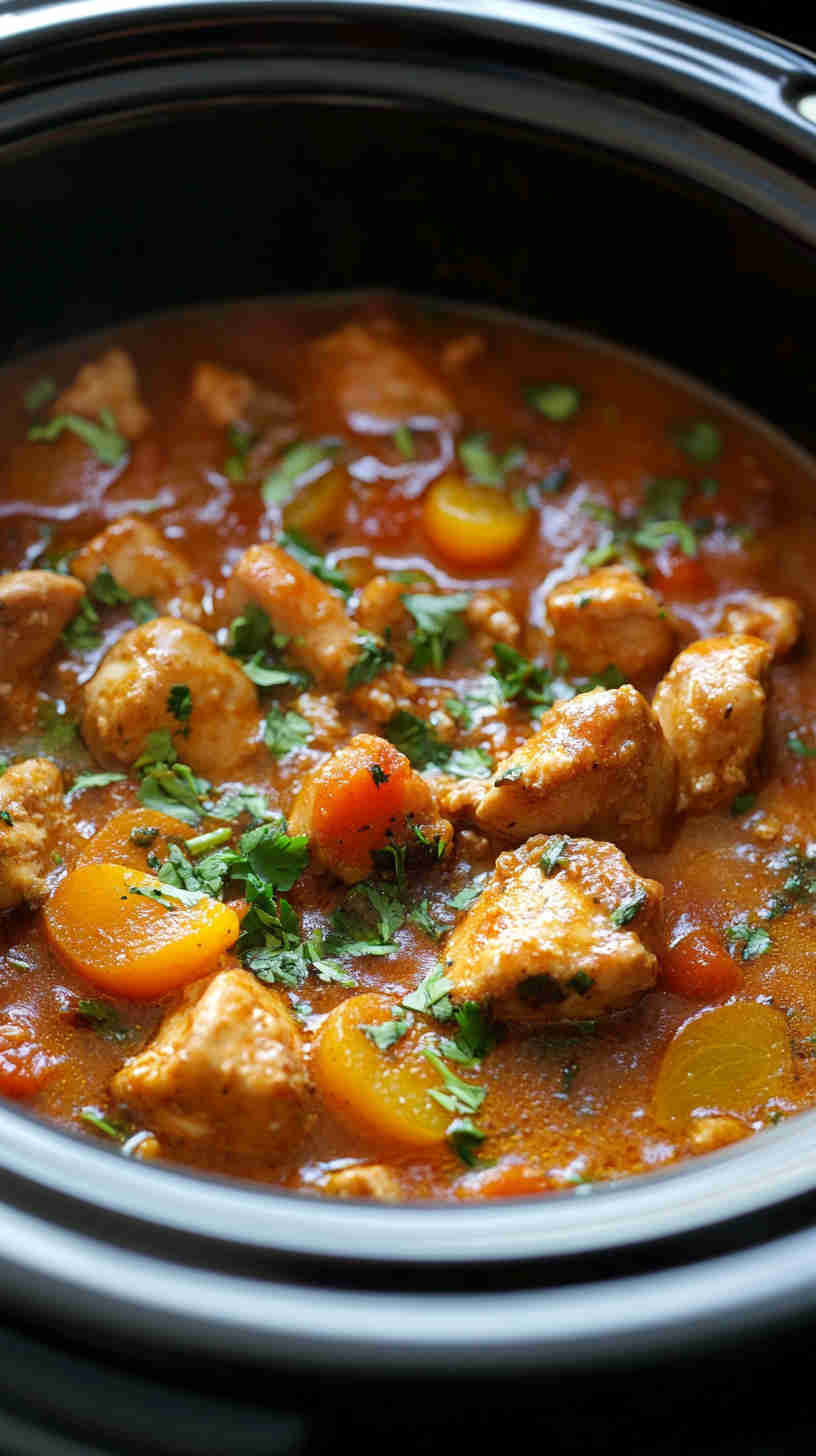 Healthy Slow Cooker Apricot Chicken with a Zesty Twist