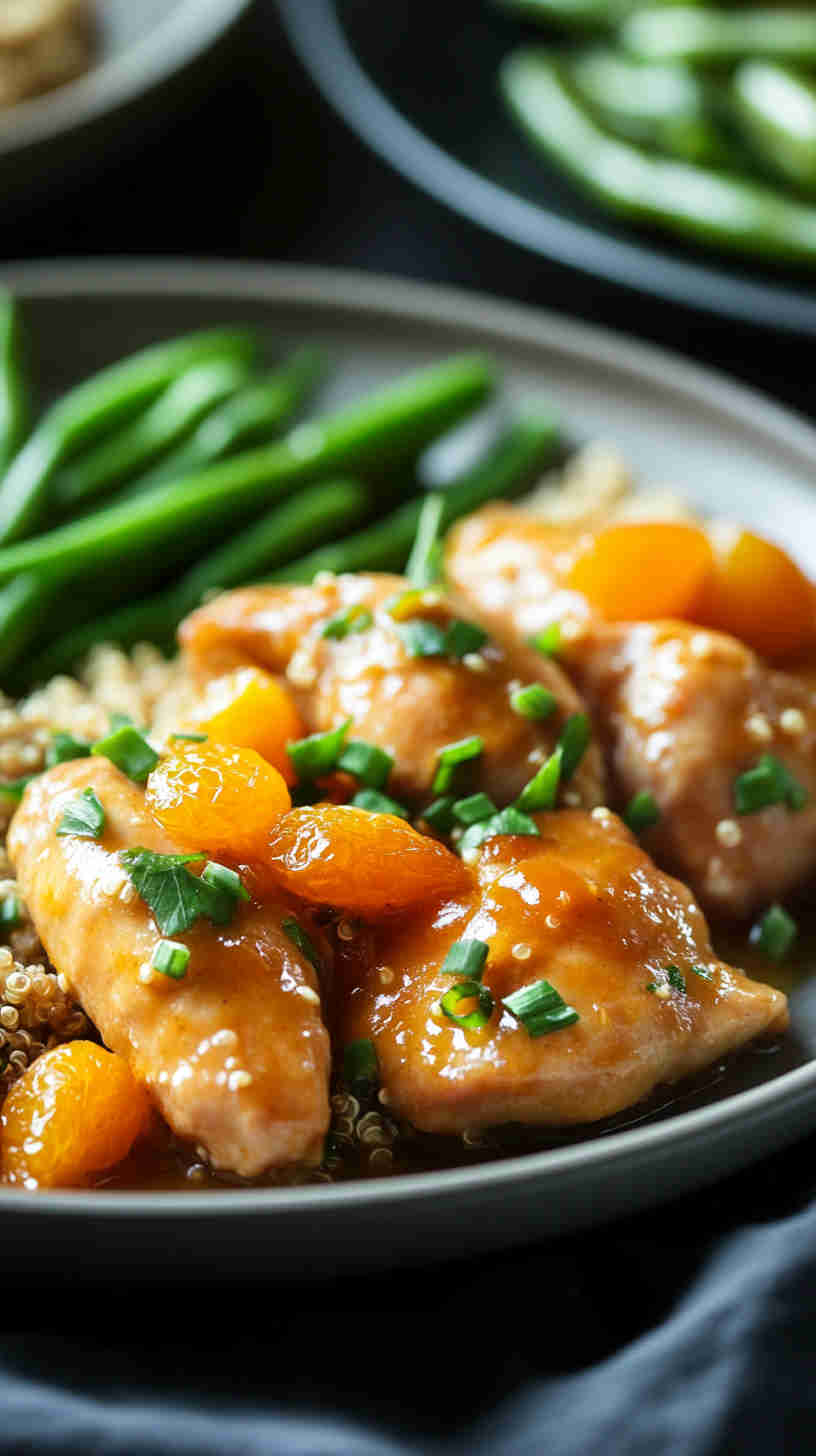 Healthy Slow Cooker Apricot Chicken with a Zesty Twist