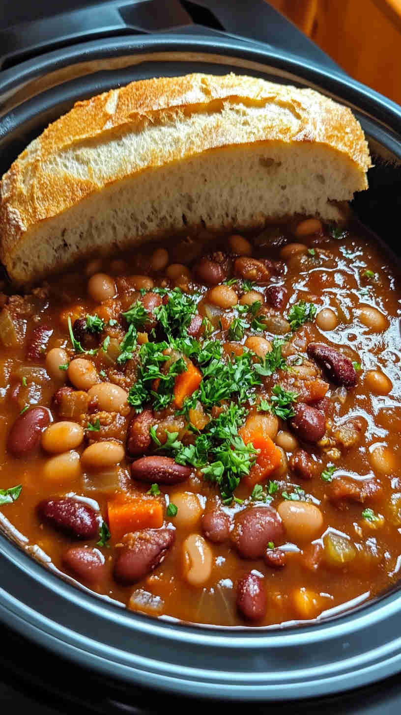 Hearty 15 Bean Soup in the Crock Pot