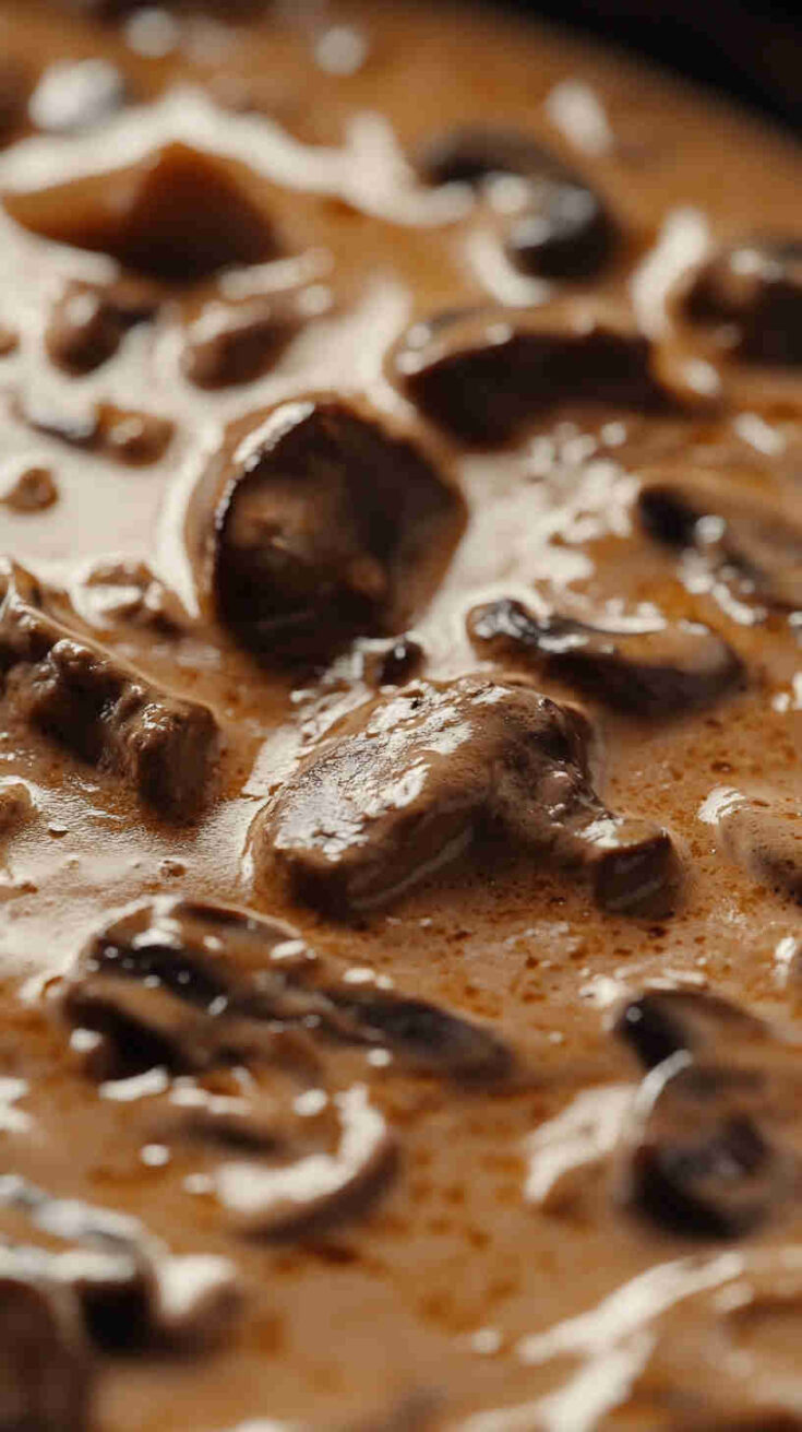 Hearty Homemade Beef Stroganoff in the Crock Pot