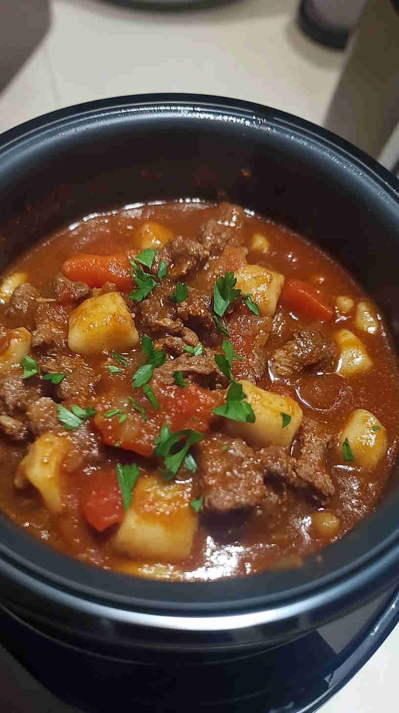 Hearty Slow Cooker Beef Goulash