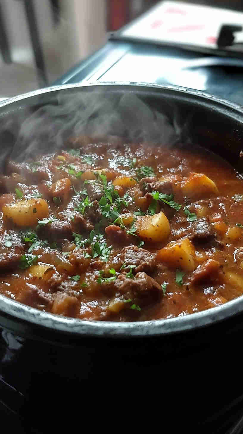 Hearty Slow Cooker Beef Goulash