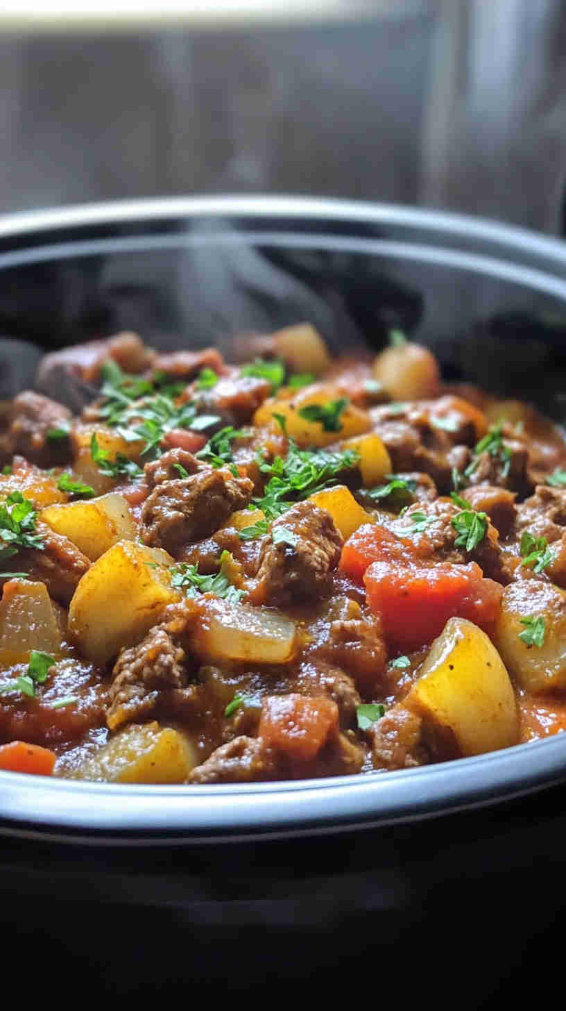 One-Pot Slow Cooker Beef Goulash