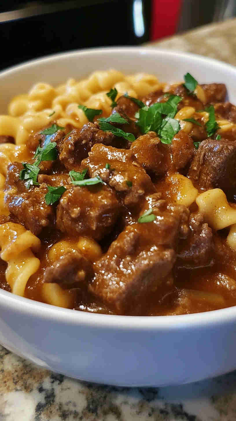 One-Pot Slow Cooker Beef Goulash