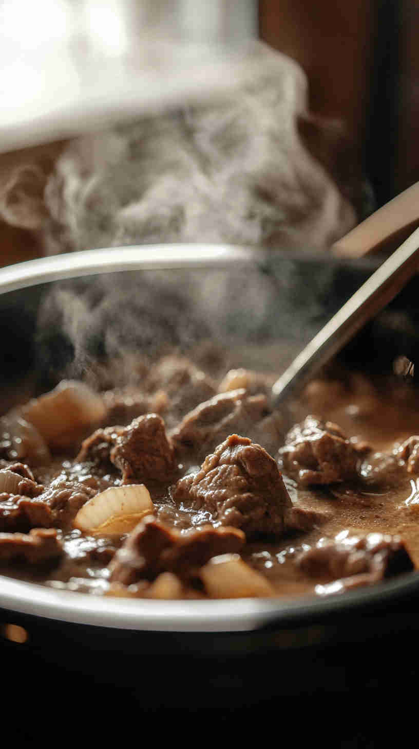 One-Pot Slow Cooker Beef Stroganoff