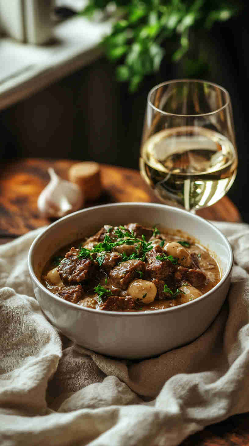 One-Pot Slow Cooker Beef Stroganoff