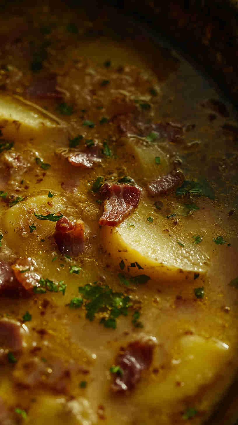 Quick Crockpot Potato Soup with Bacon