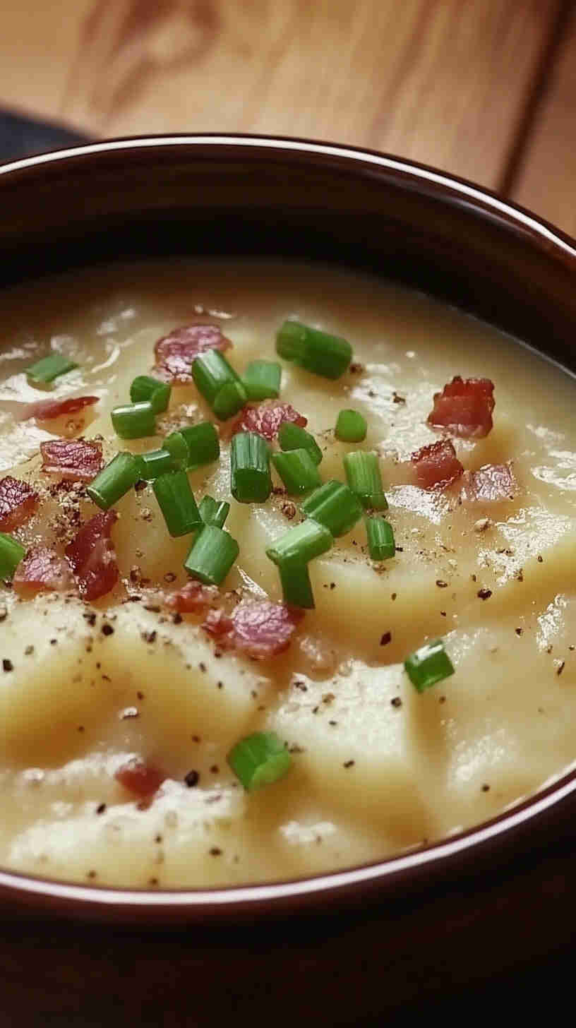 Quick Crockpot Potato Soup with Bacon