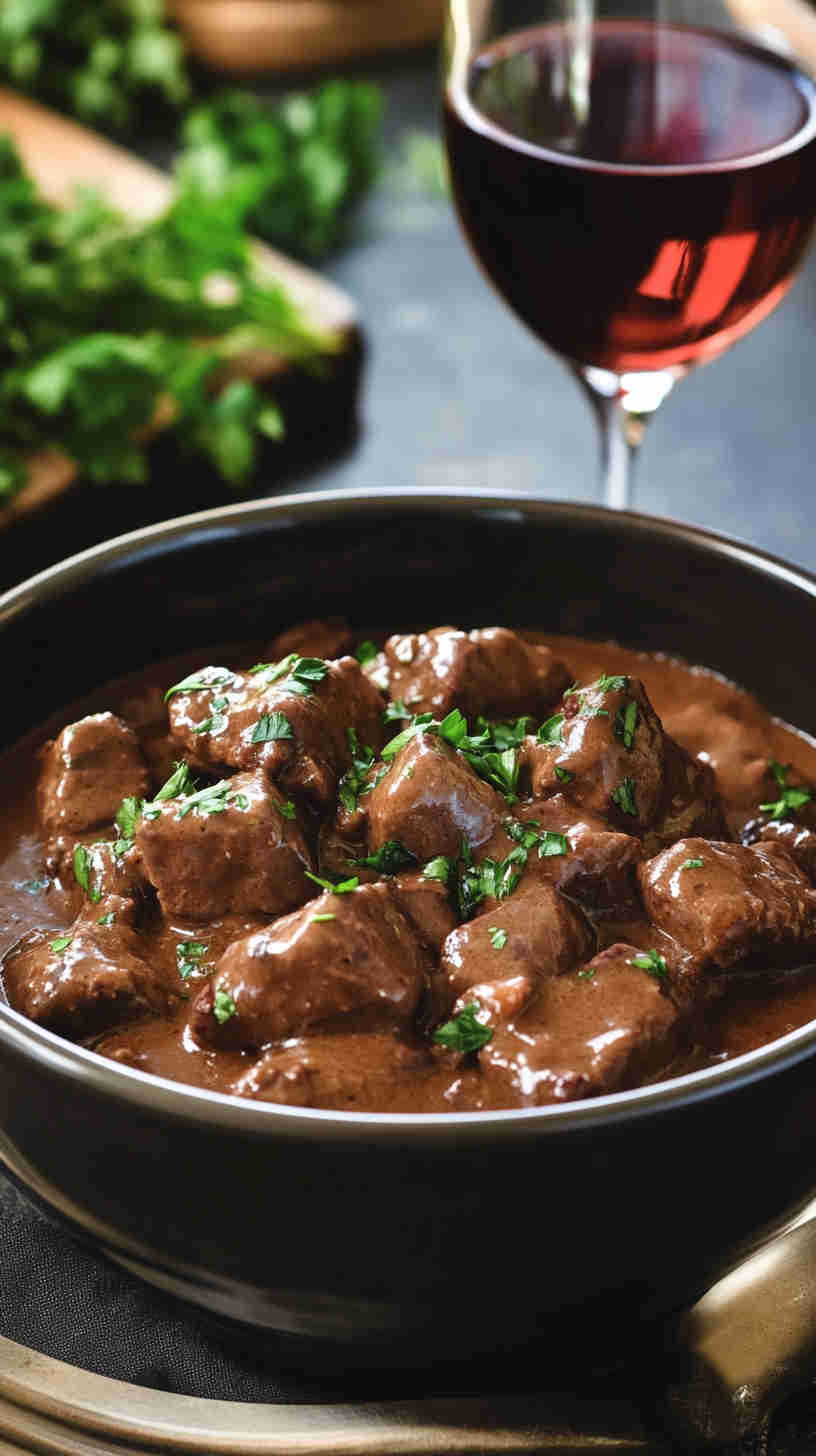 Rich & Savory Beef Stroganoff in the Crock Pot