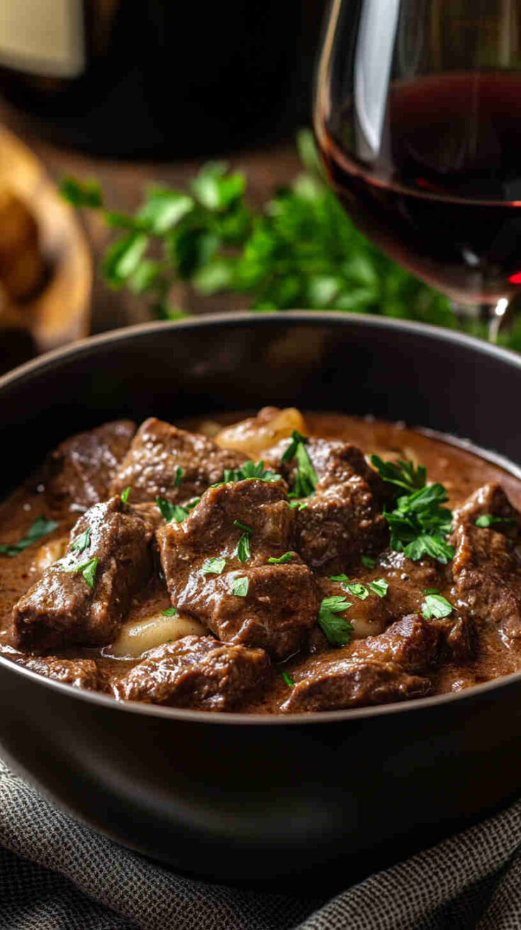 Rich & Savory Beef Stroganoff in the Crock Pot