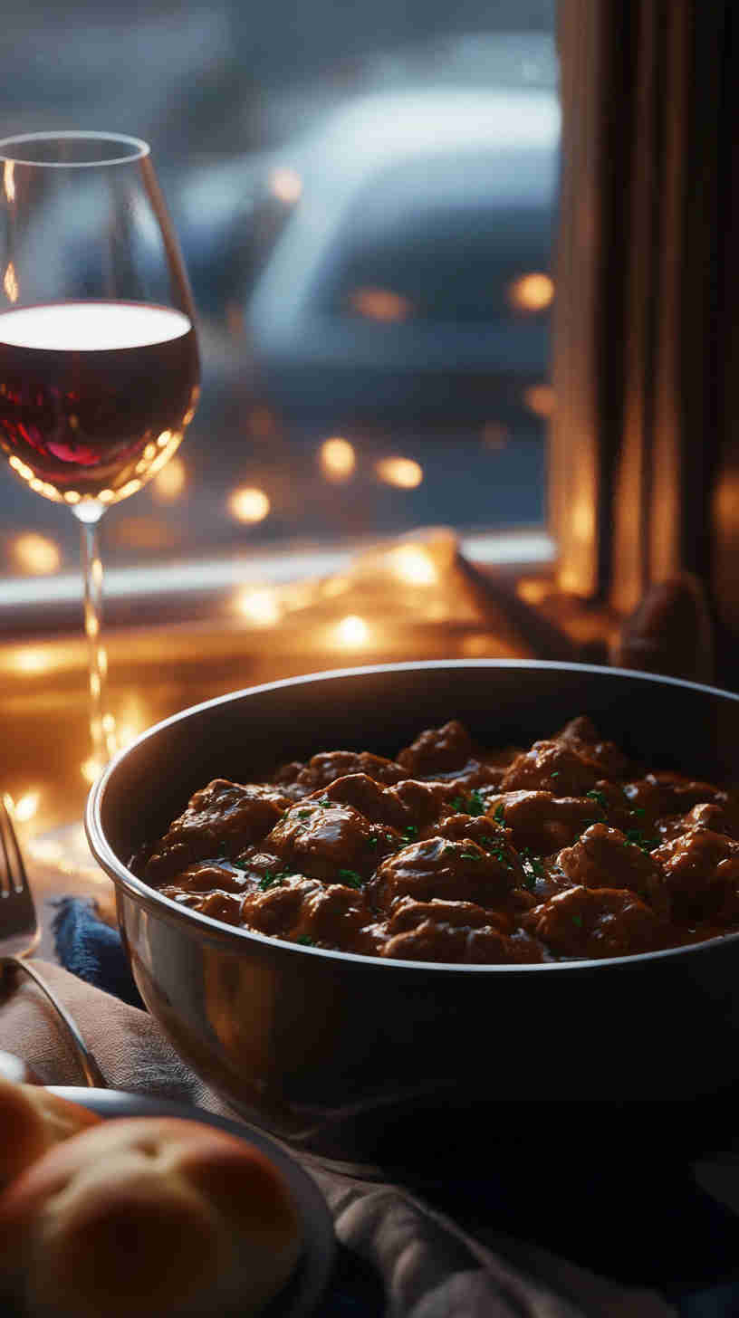Set & Forget Slow Cooker Beef Stroganoff