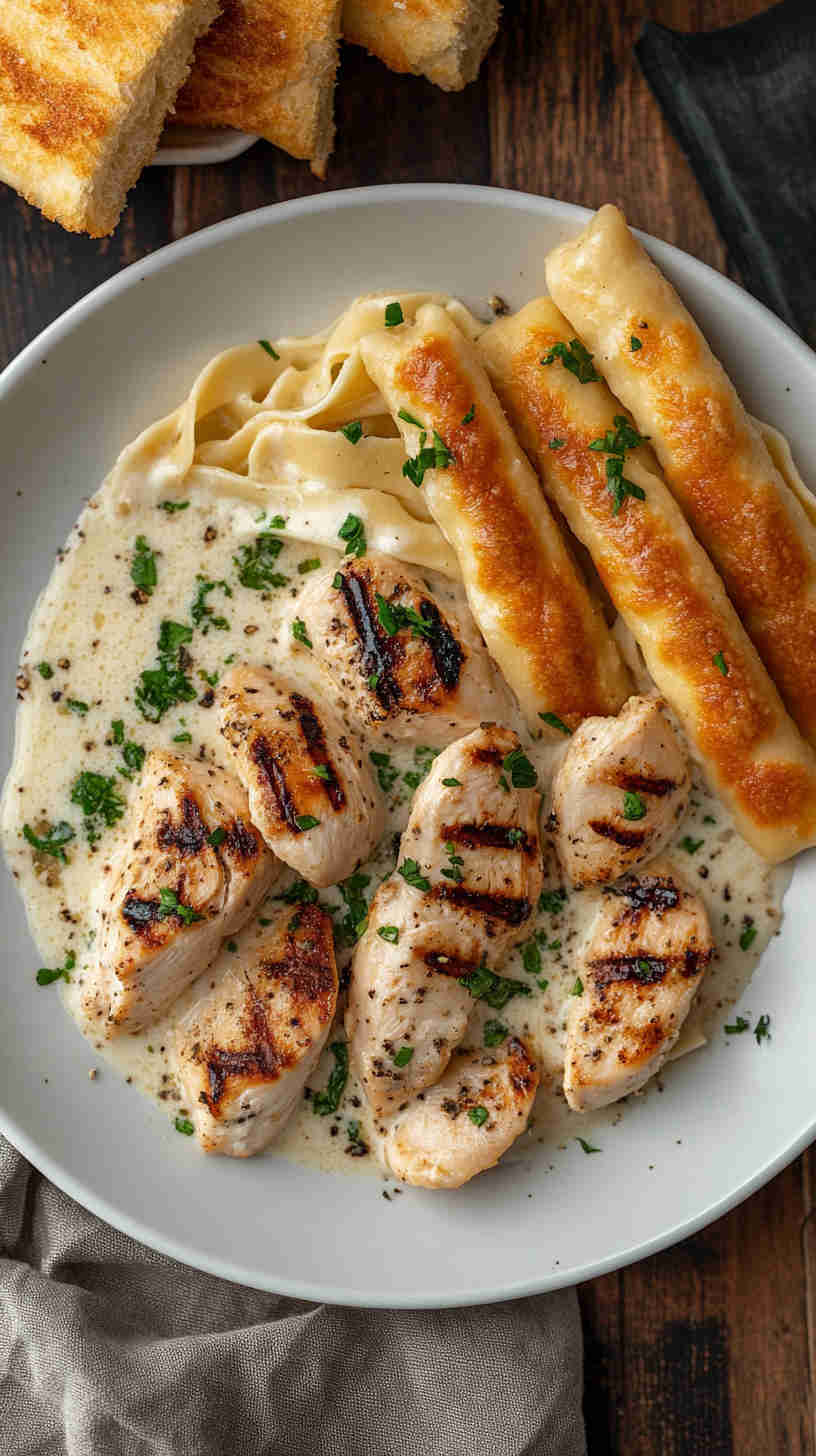 Simple Chicken Alfredo