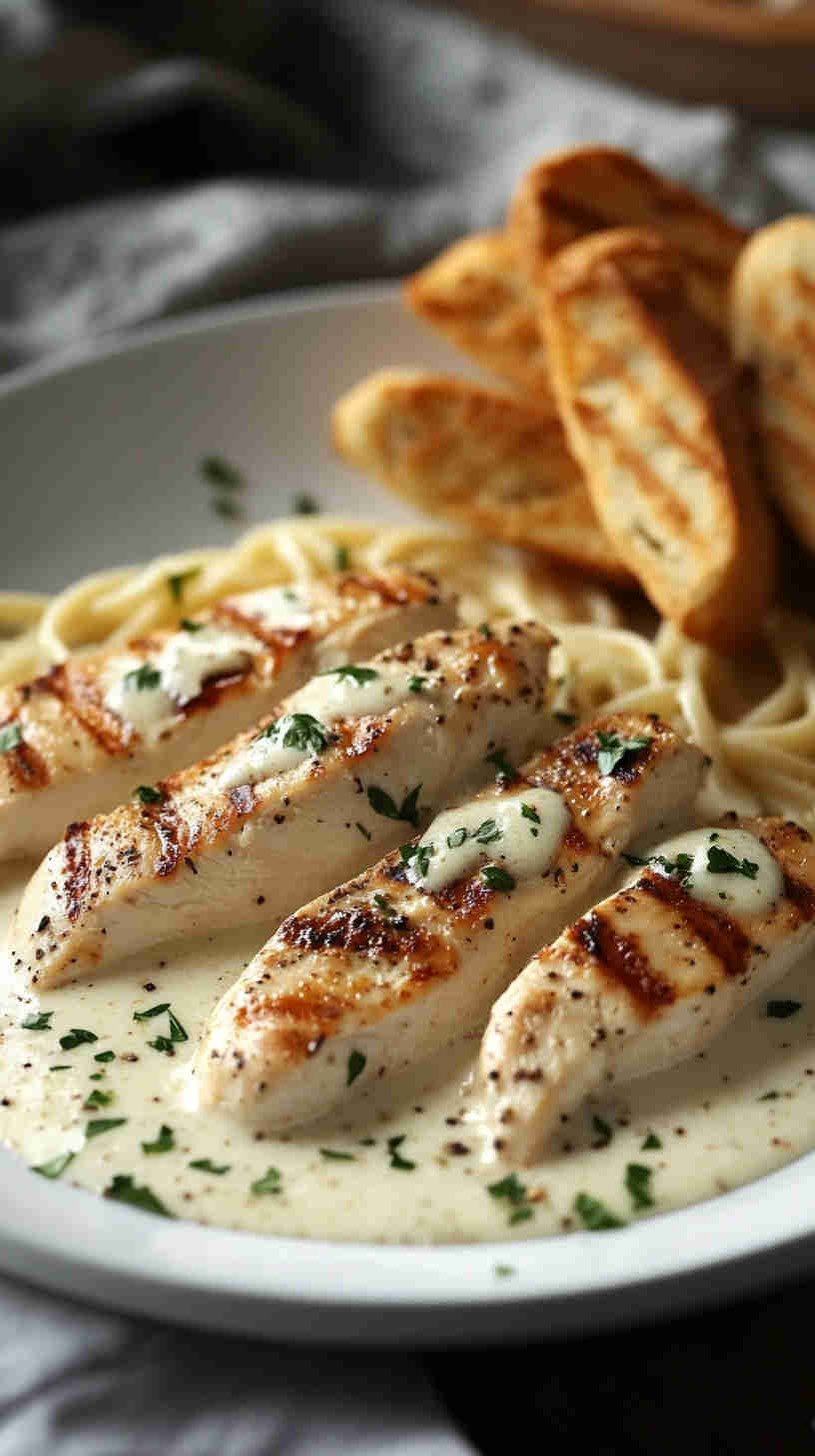 Simple Chicken Alfredo